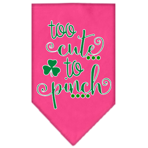 Too Cute to Pinch Screen Print Bandana Bright Pink Small